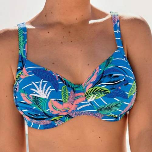 Rosa Faia Strand unwattierter bh Sibel bikini blau/print