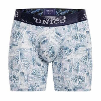 MUNDO UNICO CORTO MEDIO MARROQUI Petrol/Print Micro Boxershort