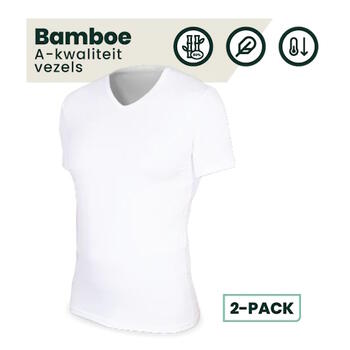 BAMBOOSA AUSTIN V-hals T-shirt White