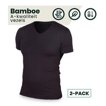 BAMBOOSA AUSTIN V-hals T-shirt Black