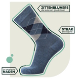 Bamboosa Steve jeans blauw sokken