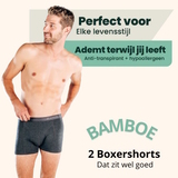 Bamboosa Lewis antraciet bamboe boxershort