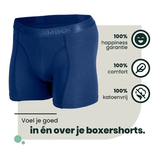 Bamboosa Lewis marine blauw bamboe boxershort