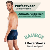 Bamboosa Lewis marine blauw bamboe boxershort