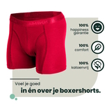 Bamboosa Lewis rood bamboe boxershort