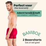 Bamboosa Lewis rood bamboe boxershort