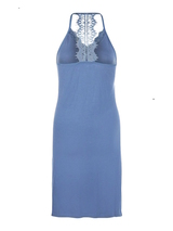 Charlie Choe Retro nights blauw slipdress