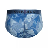 Mundo Unico Escantillon blauw/print heren slip