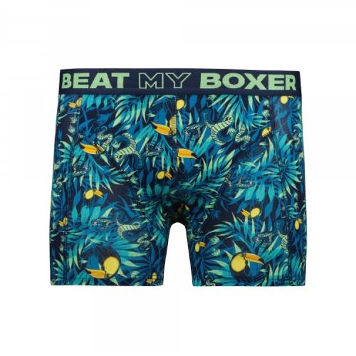 Beat My Boxer Toucan Jungle blauw/print boxershort