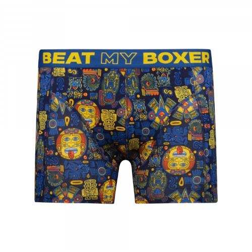 Beat My Boxer Aztec blauw/print boxershort