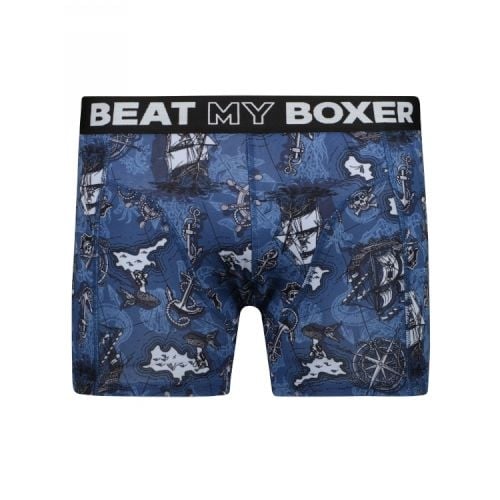 Beat My Boxer Pirates blauw/print boxershort