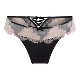 LingaDore black and cream zwart string