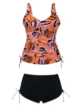 Rosa Faia Badmode Malaika oranje/print tankini set