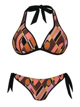 Rosa Faia Badmode Mina zwart/print bikini set