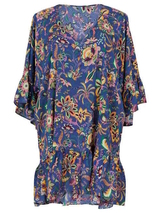 Rosa Faia Badmode Akalani paars/print tuniek