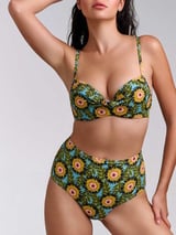 Marlies Dekkers Badmode Bellini groen/print push up bikinitop