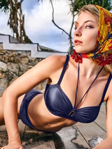 Marlies Dekkers Badmode Jet Set marine blauw voorgevormde bikinitop