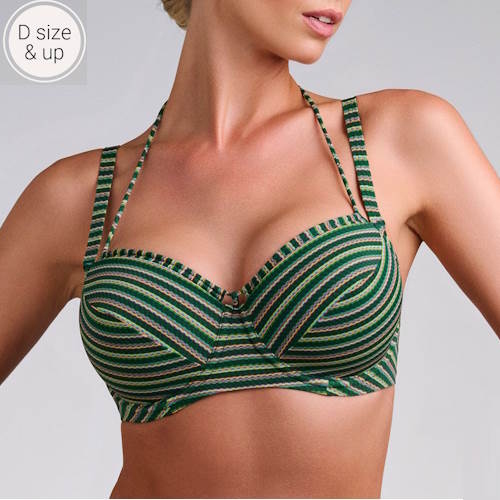 Marlies Dekkers Badmode Holi Vintage groen/print voorgevormde bikinitop