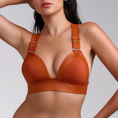 Marlies Dekkers Badmode Cache Coeur oranje voorgevormde bikinitop