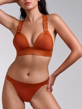 Marlies Dekkers Badmode Cache Coeur oranje voorgevormde bikinitop