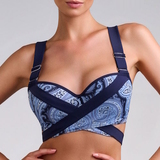 Marlies Dekkers Badmode Cache Coeur blauw/print voorgevormde bikinitop