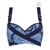 Marlies Dekkers Badmode Cache Coeur blauw/print voorgevormde bikinitop