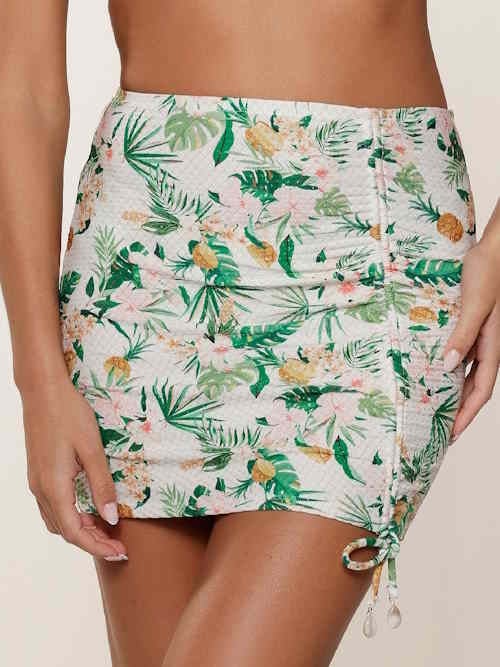 LingaDore Beach Tropical Botanic wit/print rok