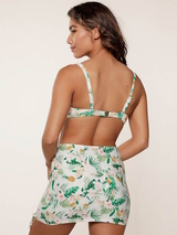 LingaDore Beach Tropical Botanic wit/print rok