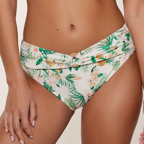 LingaDore Beach Tropical Botanic wit/print bikini broekje