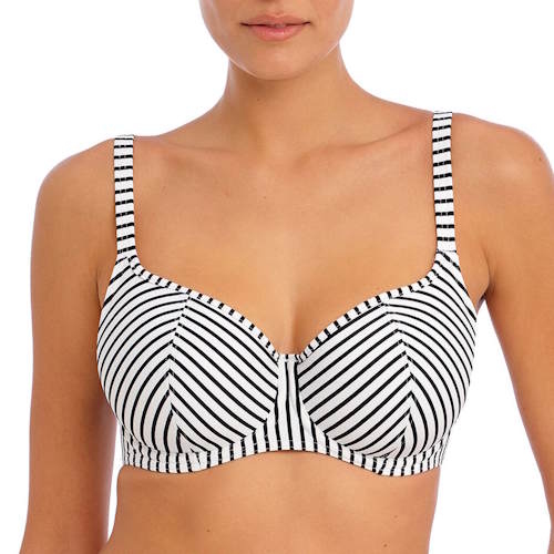 Freya Jewel Cove zwart/wit voorgevormde bikinitop