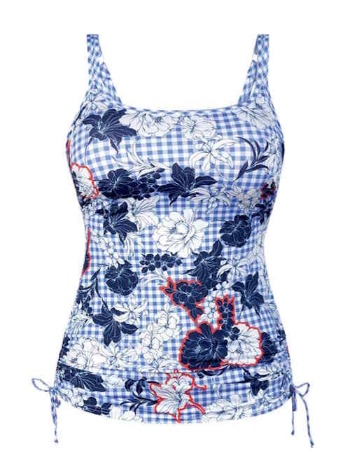 Anita Badmode Alassio blauw/wit tankini top